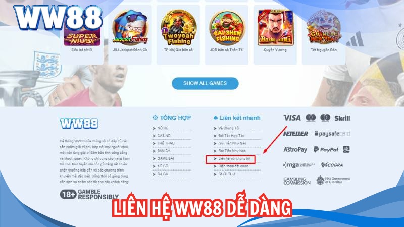 Liên hệ WW88 dễ dàng